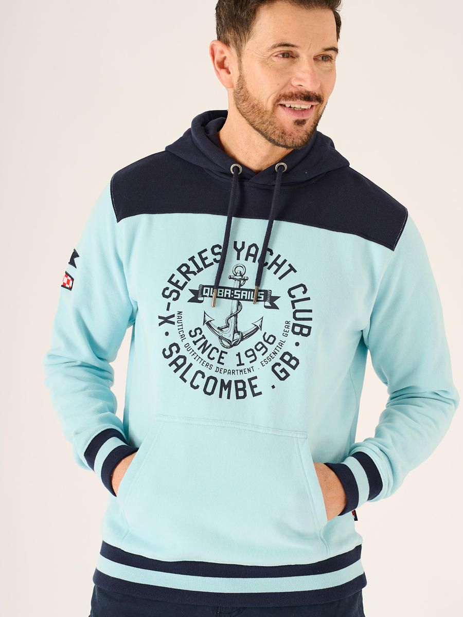 Hebe X-Series Graphic Overhead Hoodie in Sky Blue