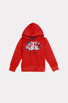 Maroon Embroidered Girls Hoodie