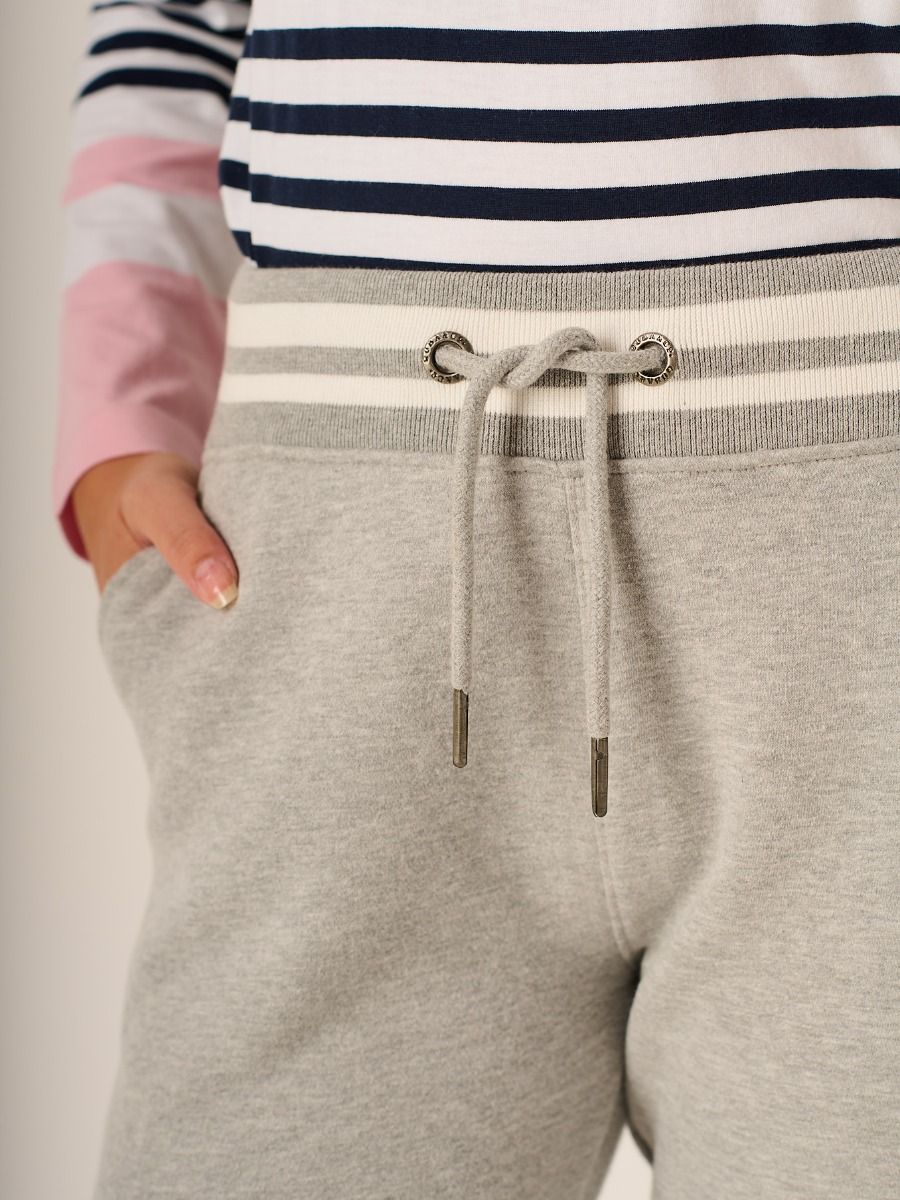 Grey Marl Cuffed Jog Pants - Flora