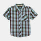 Green Check Boys Casual Shirt