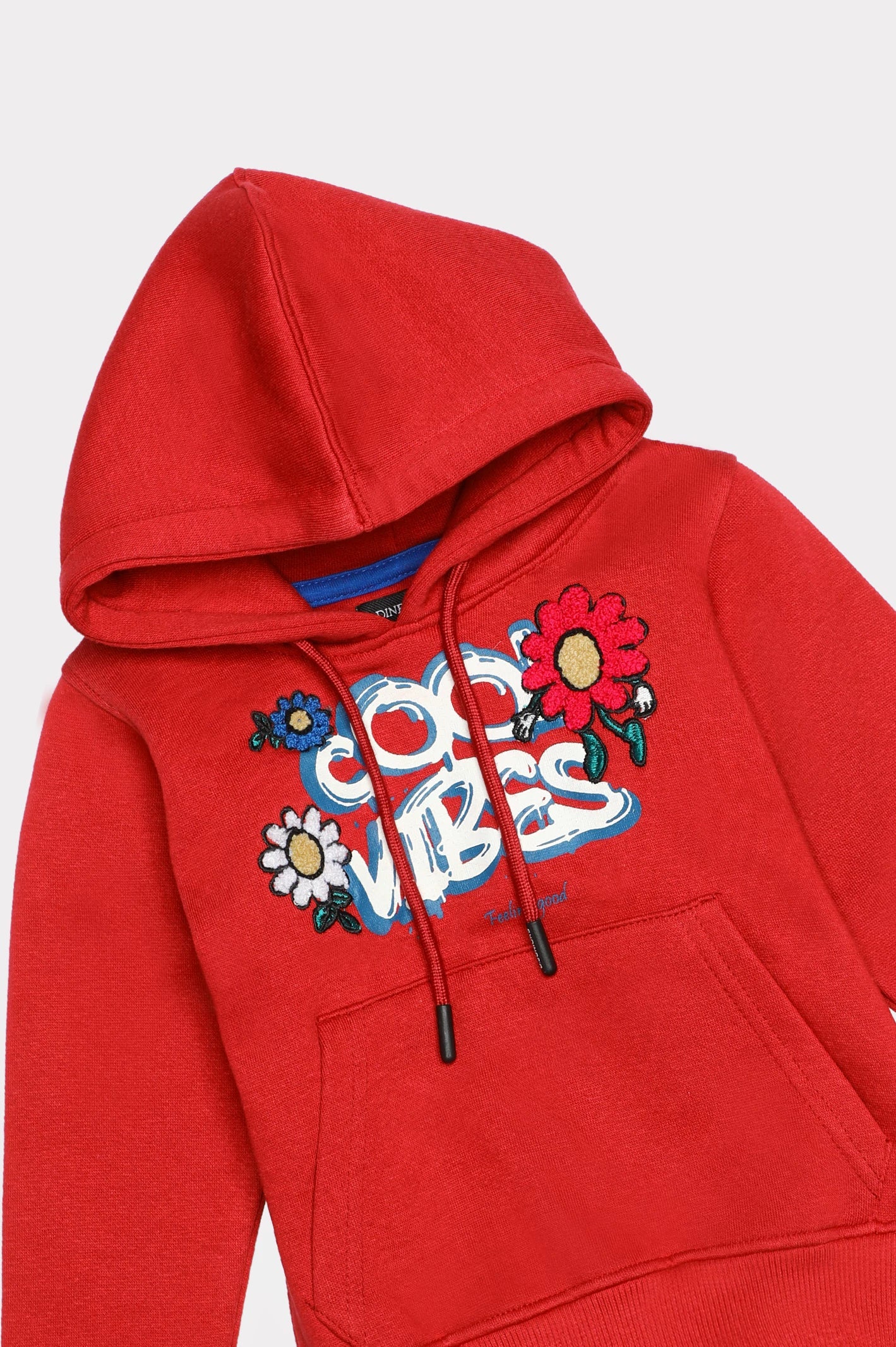 Sweat à capuche brodé marron pour fille