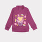 Sweat-shirt violet à imprimé graphique pour fille