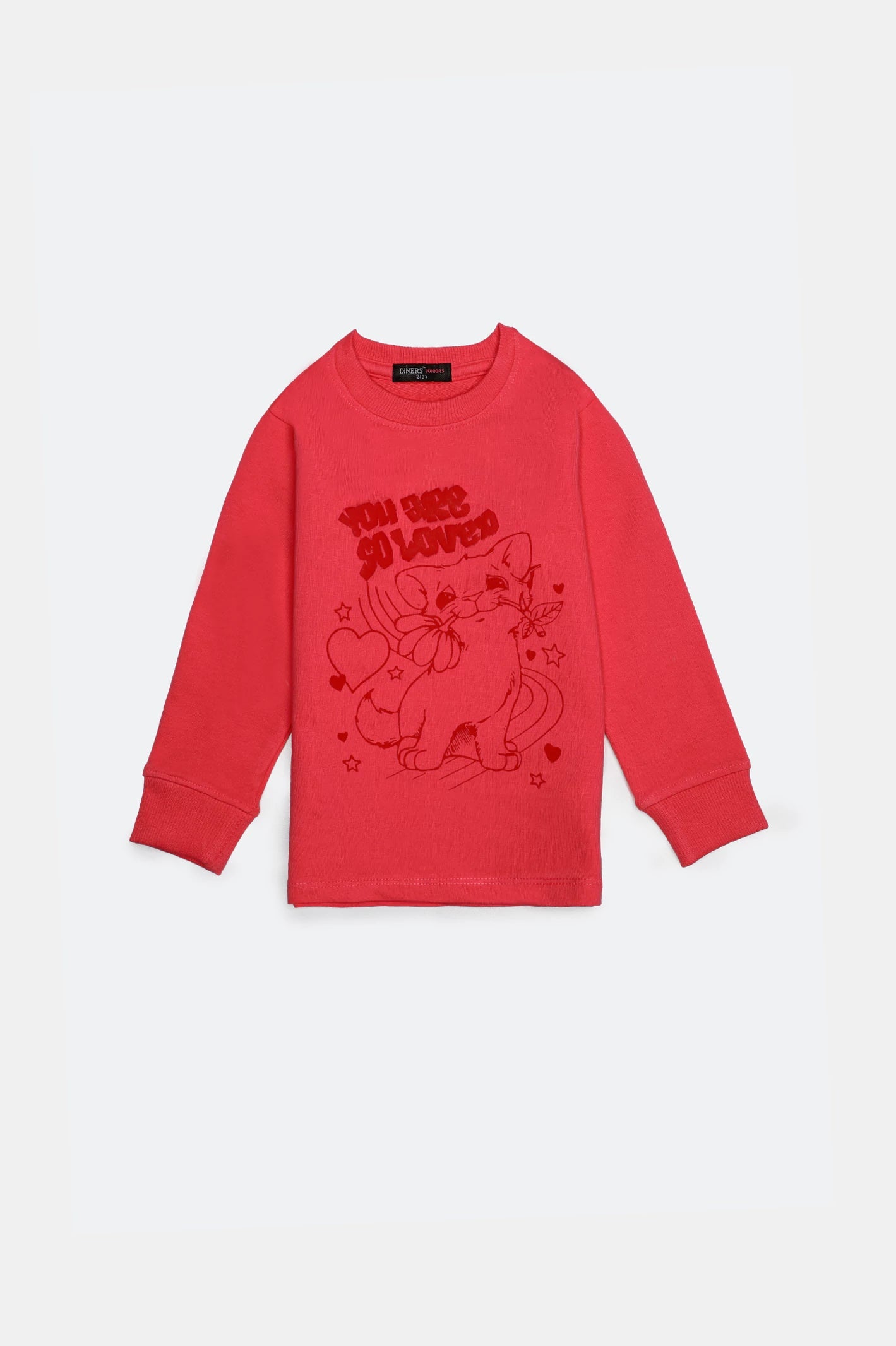 Sweat-shirt rose graphique pour fille