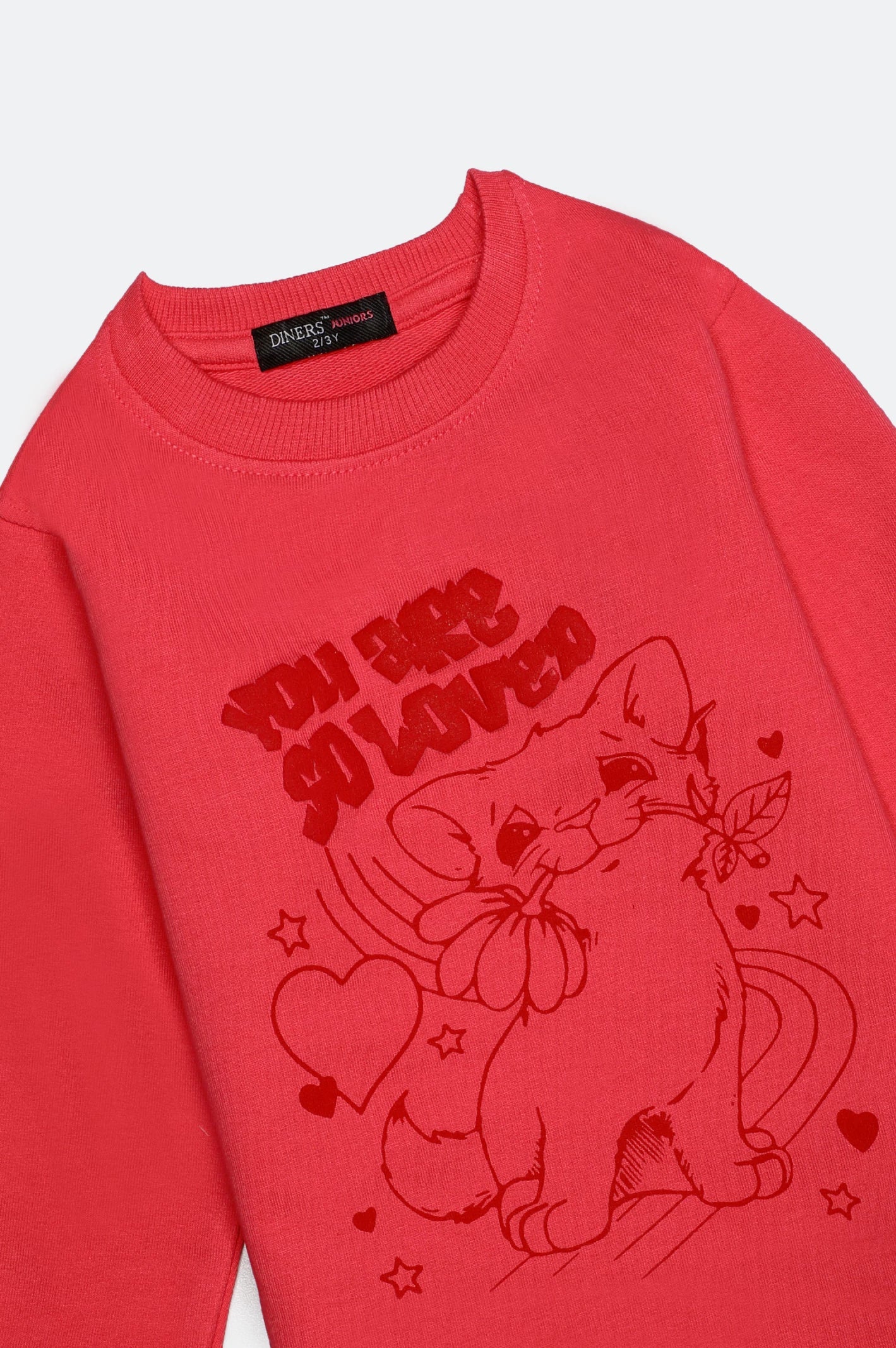 Sweat-shirt rose graphique pour fille