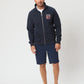 Tobias X-Series Zip Thru Sweat In Dark Navy