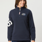 Belles X-Series Zip Neck Sweatshirt In Navy