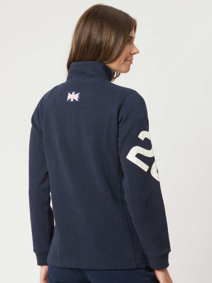 Belles X-Series Zip Neck Sweatshirt In Navy
