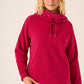 Pomegranate Cowl Neck Sweatshirt - Calie