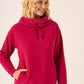 Pomegranate Cowl Neck Sweatshirt - Calie
