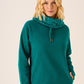 Teal Cowl Neck Sweatshirt - Calie