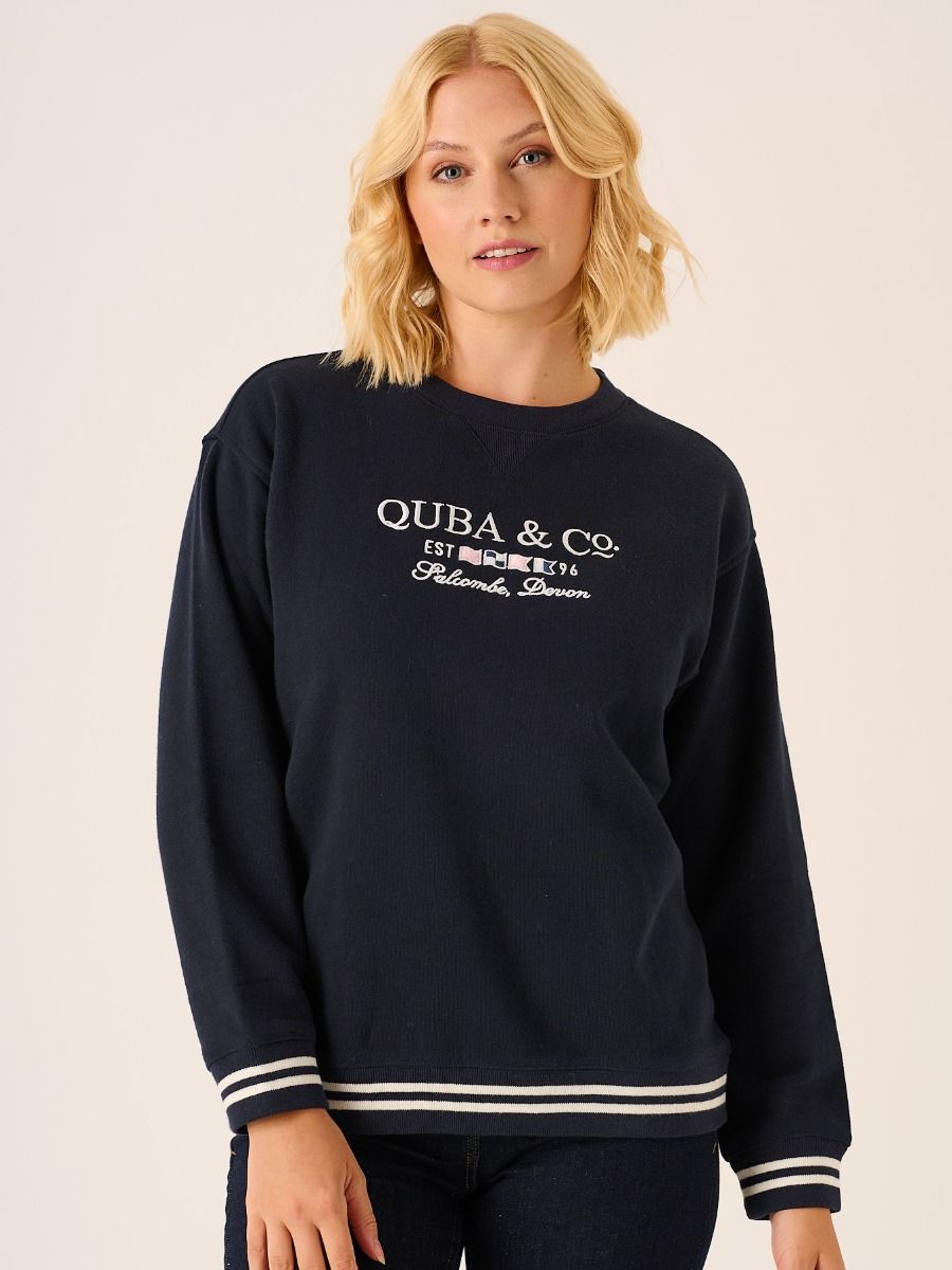 Navy Crew Neck Sweatshirt - Eleanor