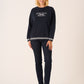 Navy Crew Neck Sweatshirt - Eleanor