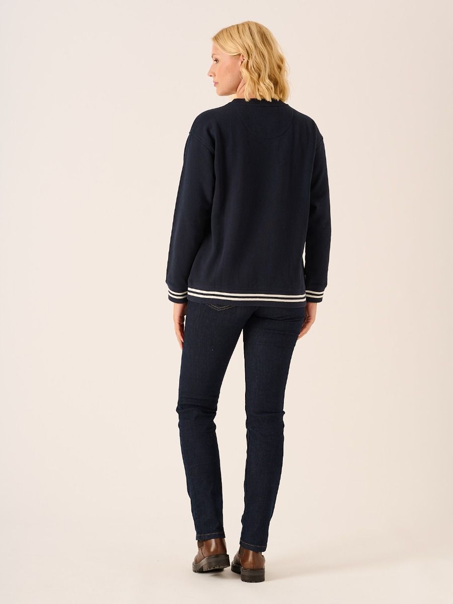 Navy Crew Neck Sweatshirt - Eleanor