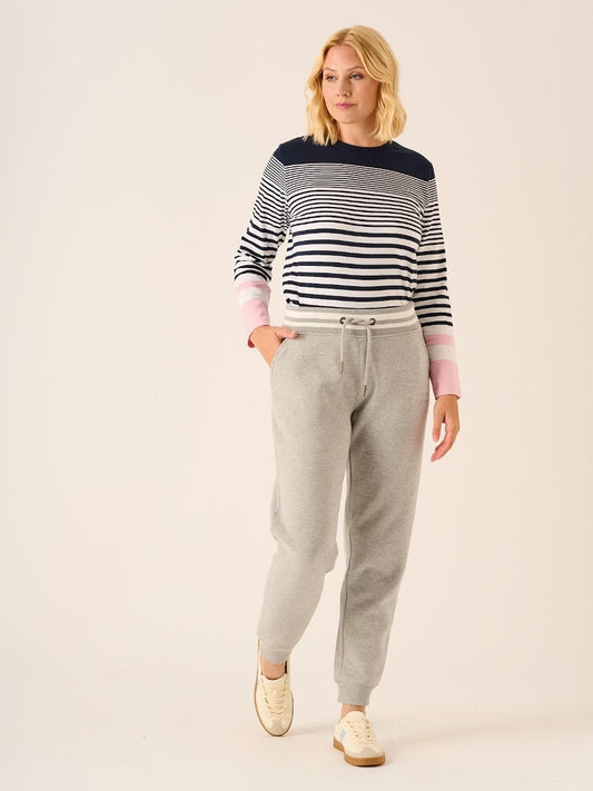 Grey Marl Cuffed Jog Pants - Flora