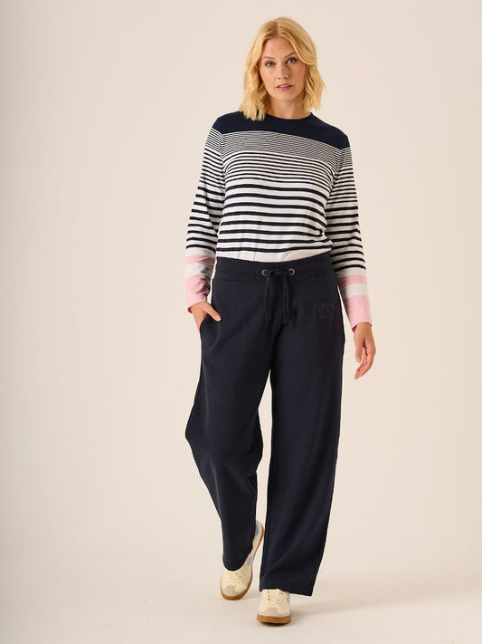 Navy Straight Leg Jog Pants - Frankie