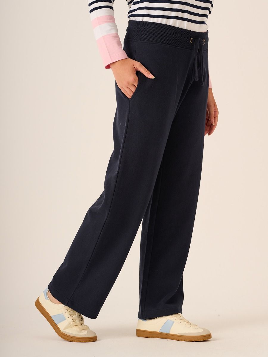 Navy Straight Leg Jog Pants - Frankie