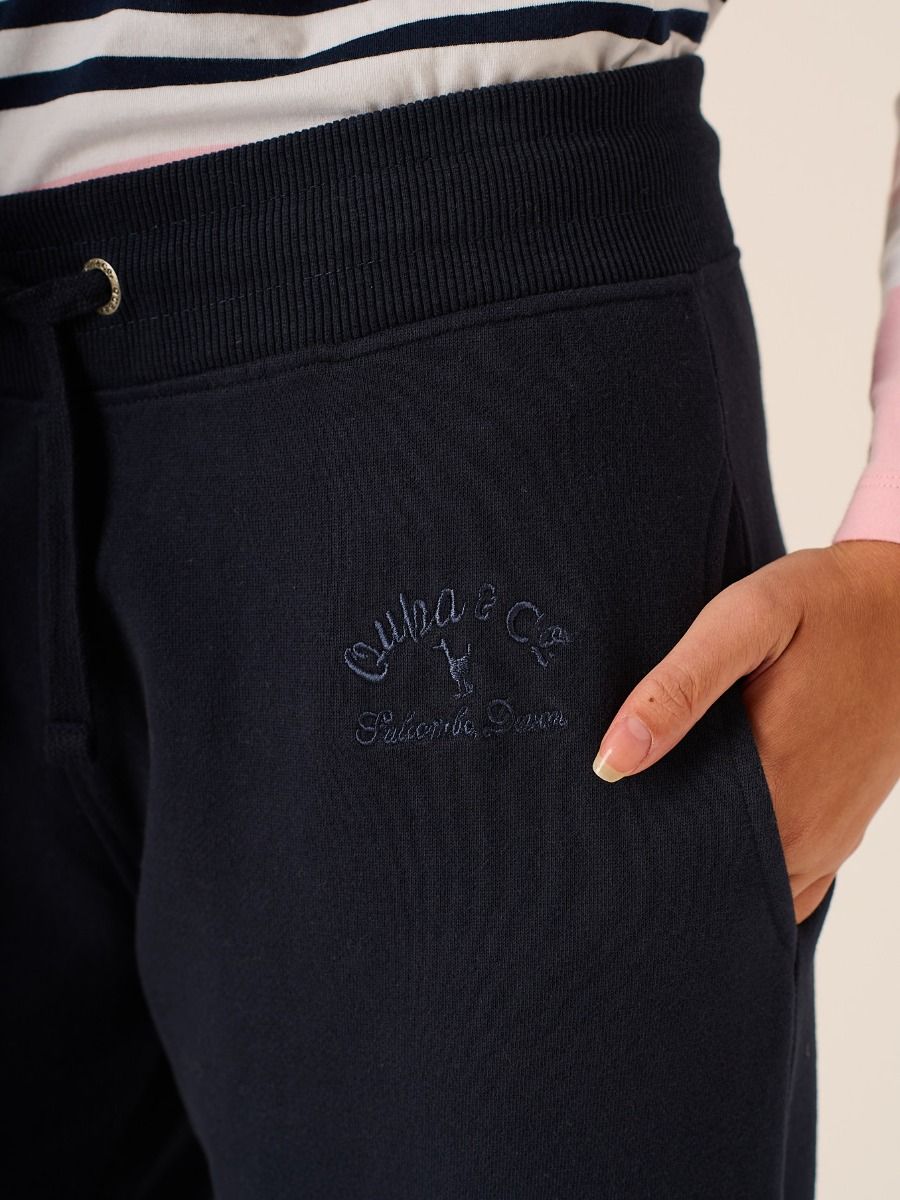 Navy Straight Leg Jog Pants - Frankie