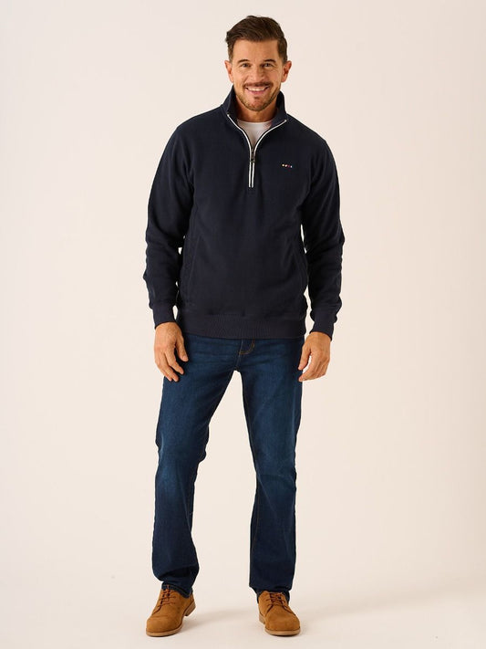 Dark Navy 1/4 Zip Sweatshirt - Franz