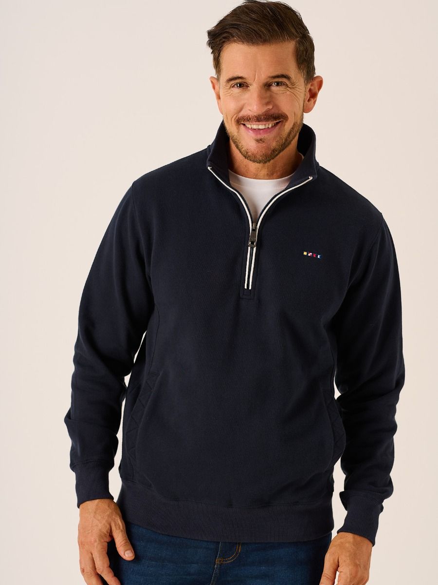 Dark Navy 1/4 Zip Sweatshirt - Franz
