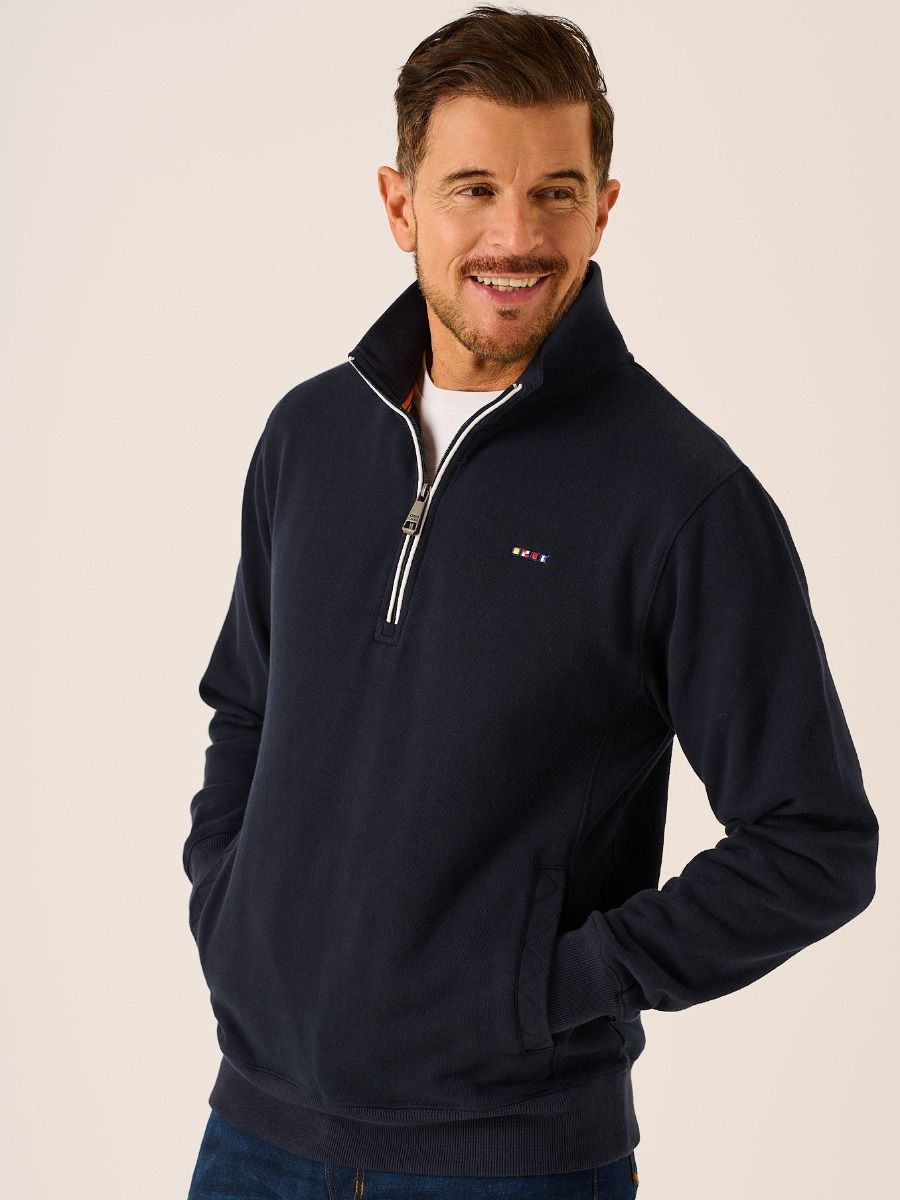 Dark Navy 1/4 Zip Sweatshirt - Franz