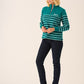 Teal Striped 1/4 Zip Sweatshirt - Ivy