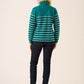 Teal Striped 1/4 Zip Sweatshirt - Ivy