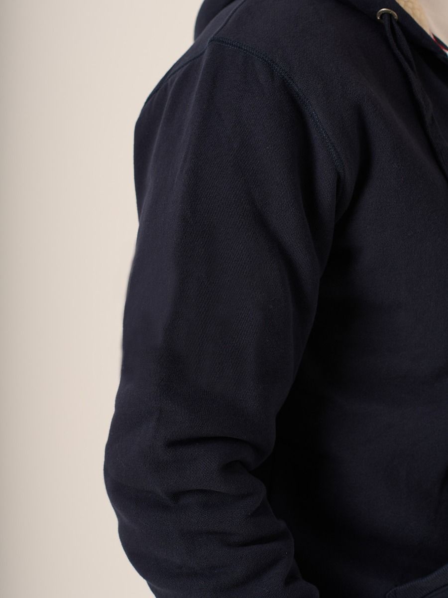 Dark Navy X-Series Zip Borg Lined Hoody - Ruperto