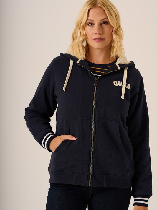 Borg Lined Zip Through Hoody - Snowflake